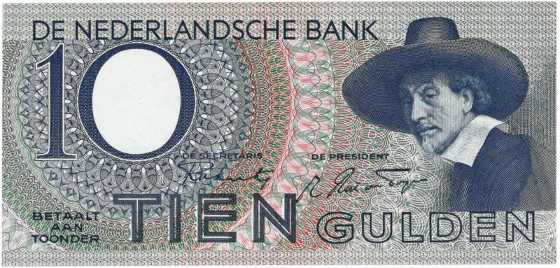 Nederland. 10 gulden. Bankbiljet. Type 1943I. Staalmeester - UNC.