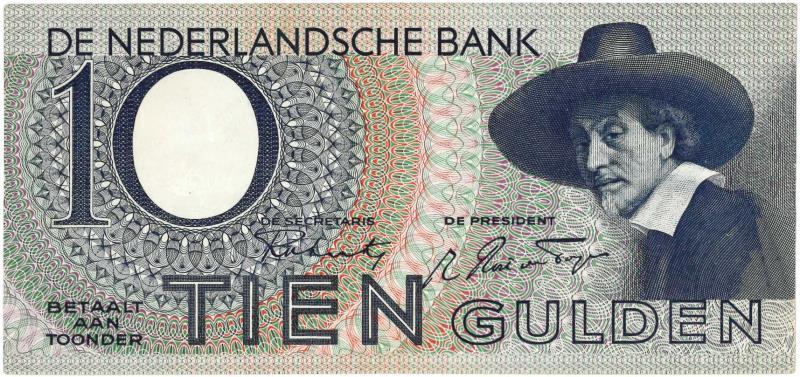 Nederland. 10 gulden. Bankbiljet. Type 1943I. Staalmeester - UNC.