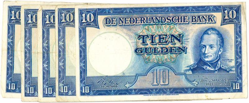 Nederland. 10 gulden. Bankbiljet. Type 1949. Willem I Molen - Zeer Fraai -.