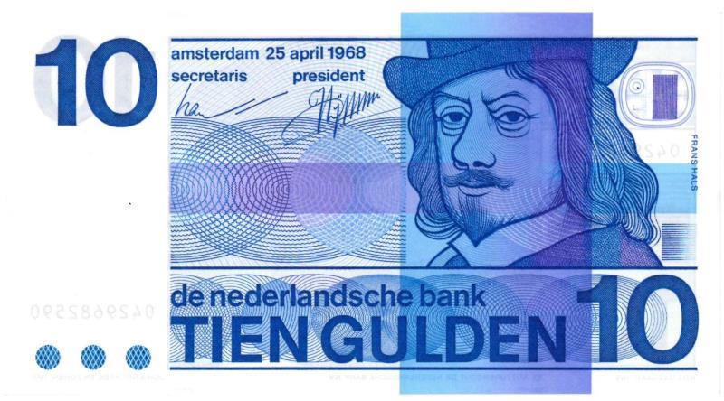 Nederland. 10 gulden. Bankbiljet. Type 1968. Frans Hals - UNC.