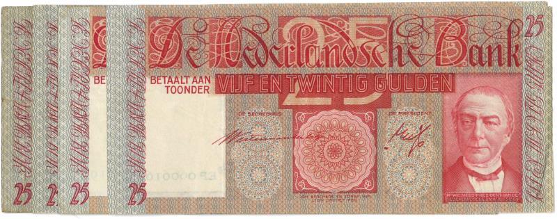 Nederland. 25 gulden. Bankbiljet. Type 1931. Mees - Zeer Fraai.