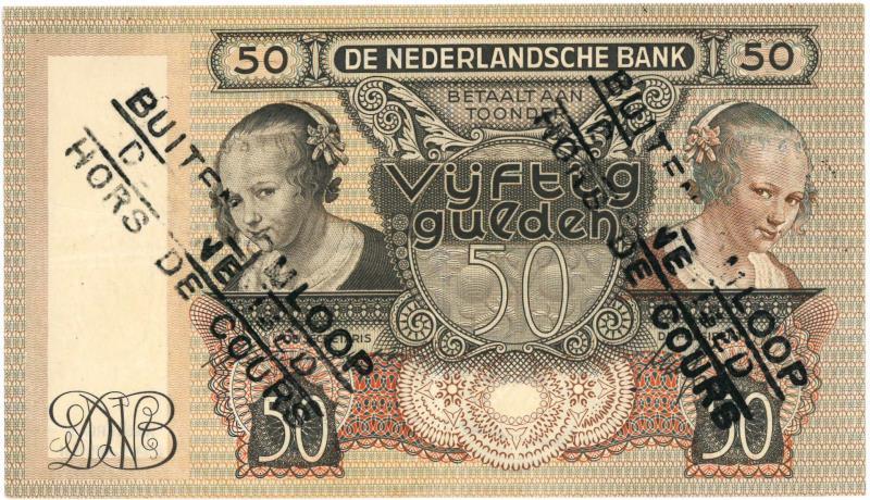 Nederland. 50 gulden. Bankbiljet. Type 1941. Oestereetster - Zeer Fraai +.