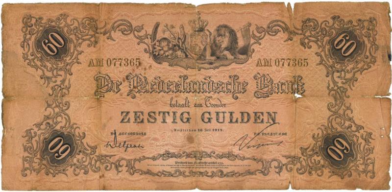 Nederland. 60 gulden. Bankbiljet. Type 1860. - Fraai -.