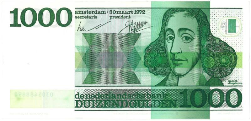 Nederland. 1000 gulden. Bankbiljet. Type 1992. Spinoza - Prachtig +.