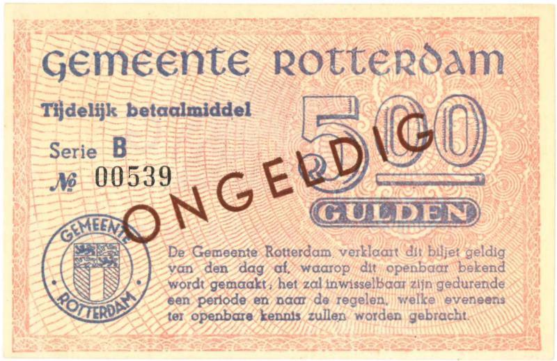 Noodgeld 2de W.O. 5 gulden. Rotterdam. Type 1940. - UNC.