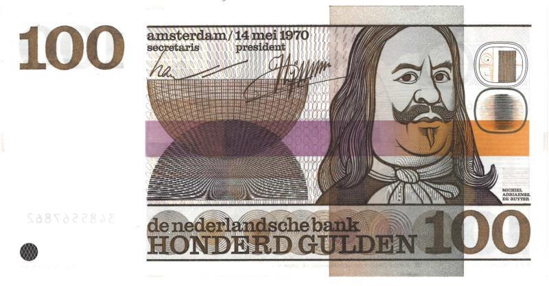 Nederland. 100 gulden. Bankbiljet. Type 1970. - Prachtig +.