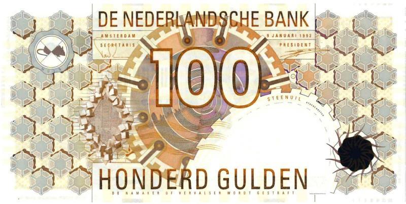 Nederland. 100 gulden. Bankbiljet. Type 1992. Steenuil - UNC.