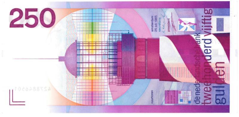 Nederland. 250 gulden. Bankbiljet. Type 1985. - Prachtig +.