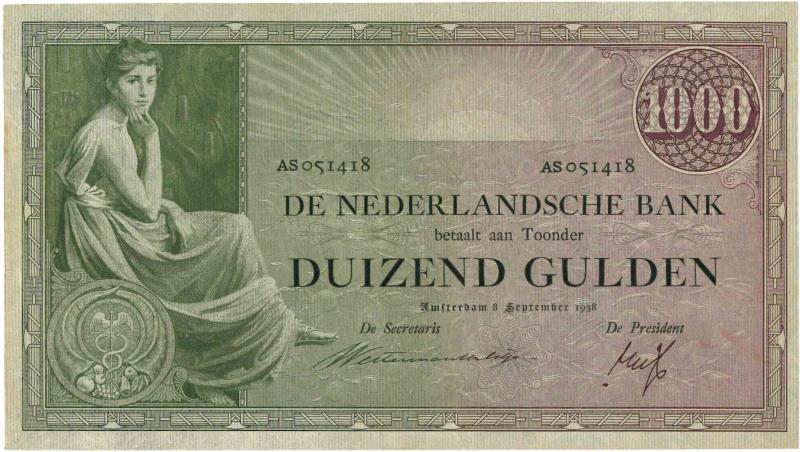 Nederland. 1000 gulden. Bankbiljet. Type 1926. Grietje Seel - Zeer Fraai +.