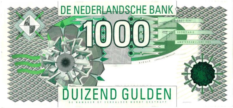 Nederland. 1000 gulden. Bankbiljet. Type 1994. - Prachtig.