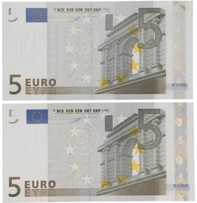 Griekenland/België. 5 euro. Bankbiljet. Type 2002. - UNC.