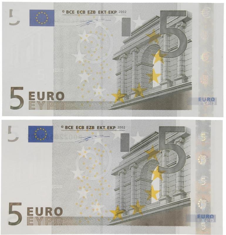 Oostenrijk/Nederland. 5 euro. Bankbiljet. Type 2002. - UNC.