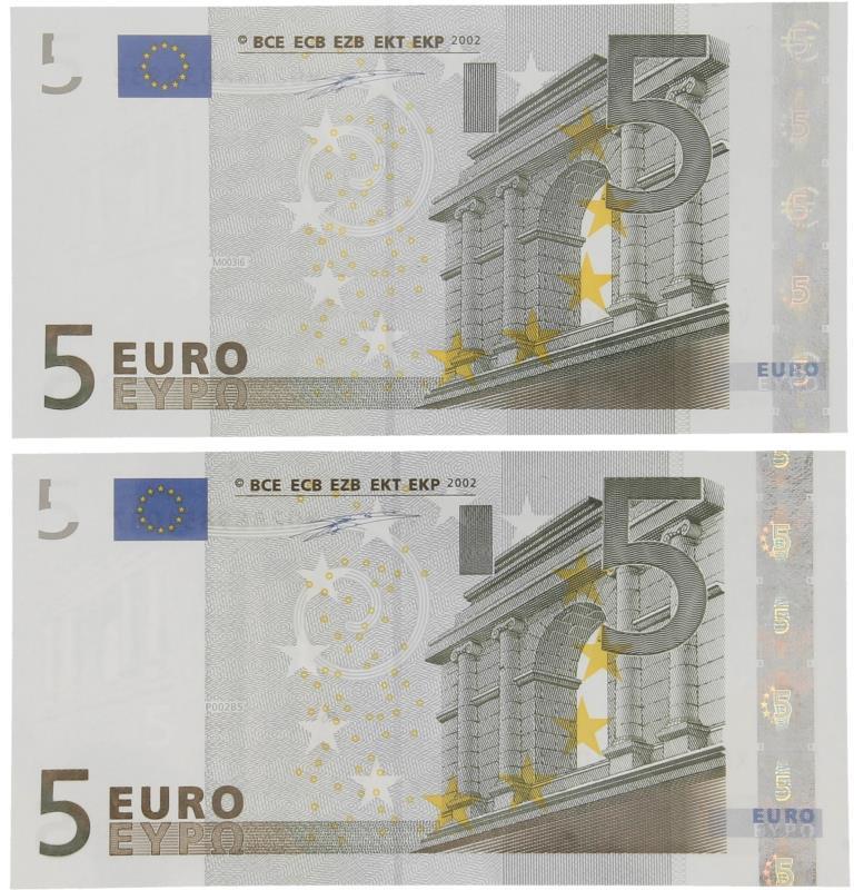 Spanje/Duitsland. 5 euro. Bankbiljet. Type 2002. - UNC.