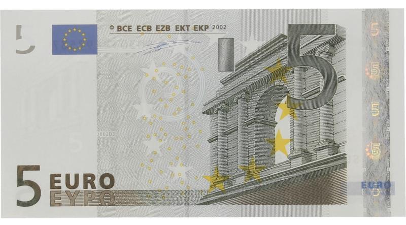 Italië. 5 euro. Bankbiljet. Type 2002. - UNC.