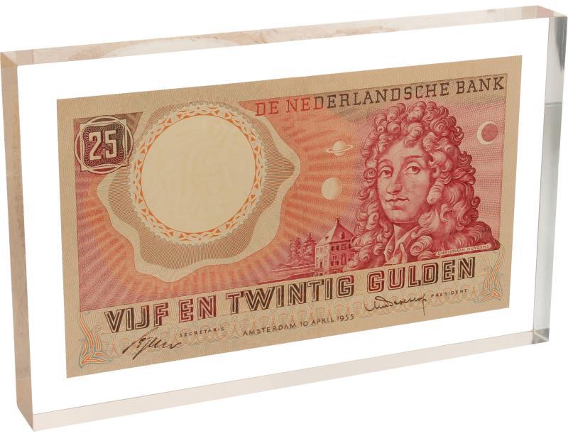 Plexiglas. 25 gulden. Bankbiljet. Type 1955. - Zeer Fraai +.