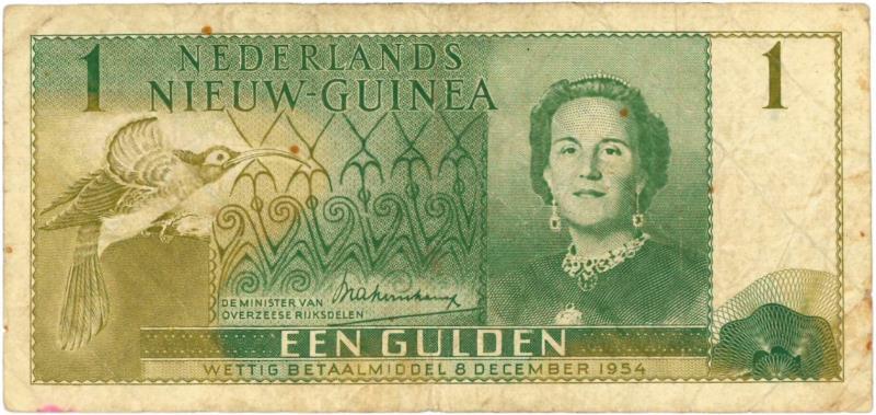 Nieuw-Guinea. 1 gulden. Bankbiljet. Type 1954. - Fraai -.