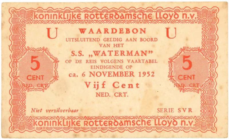 Nederland. 5 cent. Waardebon. Type 1952. - Fraai / Zeer Fraai.