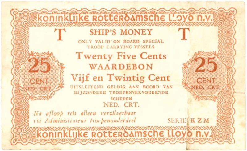 Nederland. 25 cent. Waardebon. Type 1949. - Fraai / Zeer Fraai.