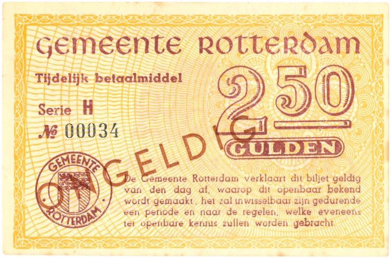 Nederland. 2½ gulden. Rotterdam. Type 1940. - UNC.