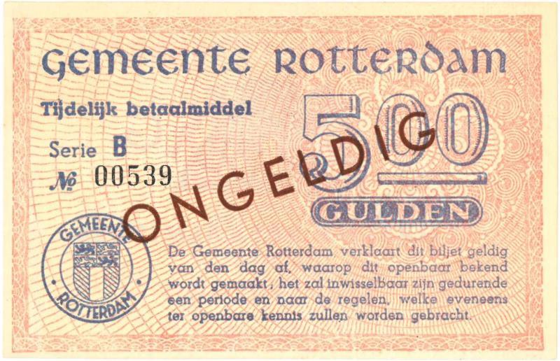 Nederland. 5 gulden. Rotterdam. Type 1940. - UNC.