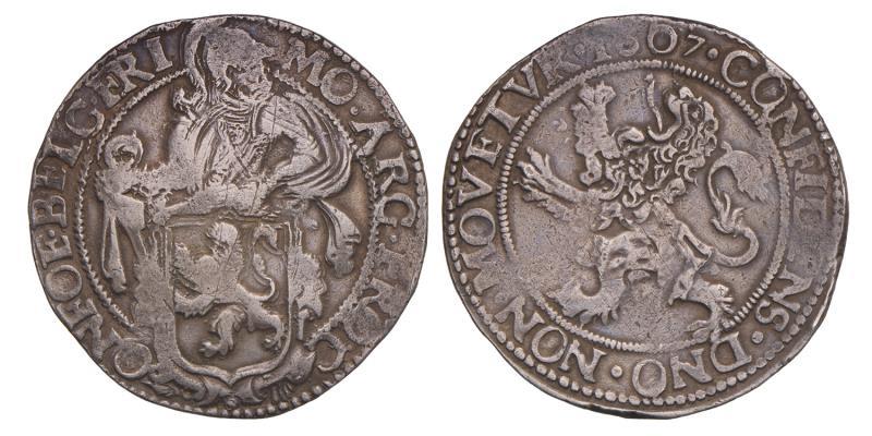 Leeuwendaalder Friesland 1607. Zeer Fraai.