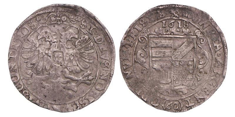Daalder van 60 groot Friesland 1618. Fraai / Zeer Fraai.