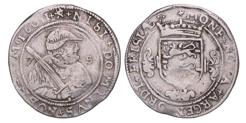Kwart florijn van 7 stuiver Friesland 1601. Fraai / Zeer Fraai.