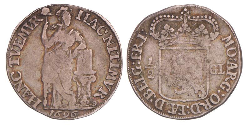 ½ gulden Friesland 1696. Fraai.