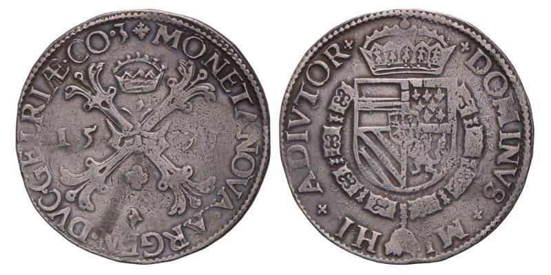 Bourgondische kruisdaalder Gelderland 1591. Zeer Fraai.