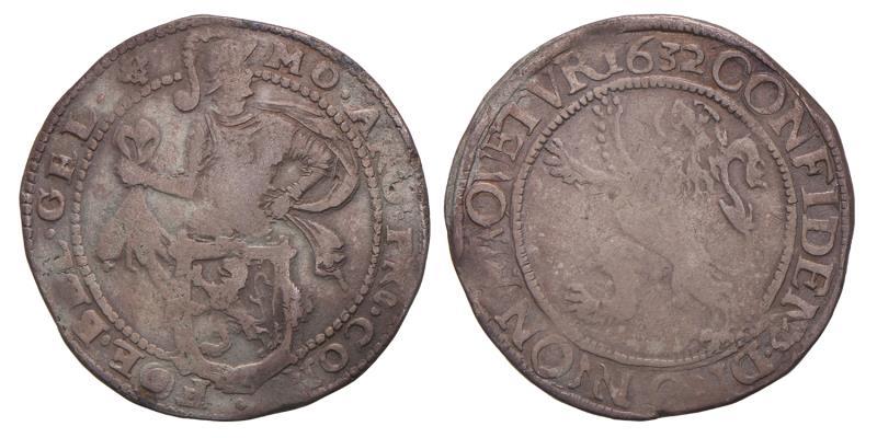 Leeuwendaalder Gelderland 1632. Fraai +.