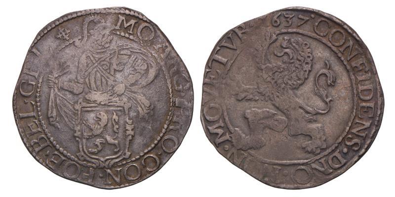 Leeuwendaalder Gelderland 1637. Zeer Fraai.
