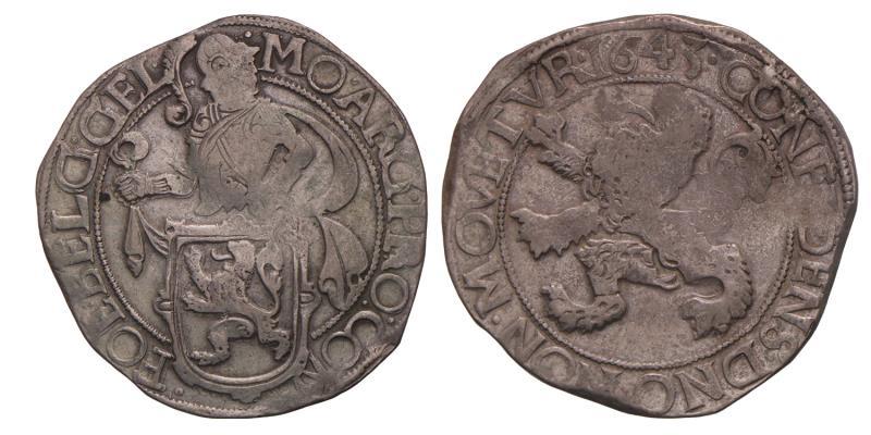 Leeuwendaalder Gelderland 1643. Fraai +.