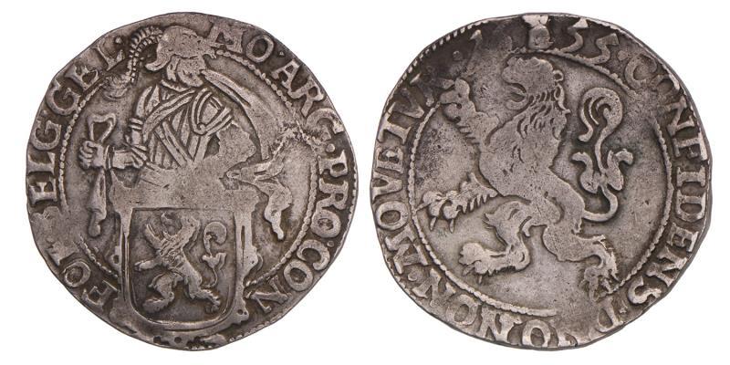Leeuwendaalder Gelderland 1655. Fraai / Zeer Fraai.