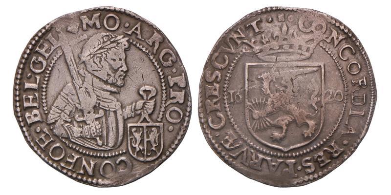 Nederlandse rijksdaalder Gelderland 1620. Zeer Fraai.