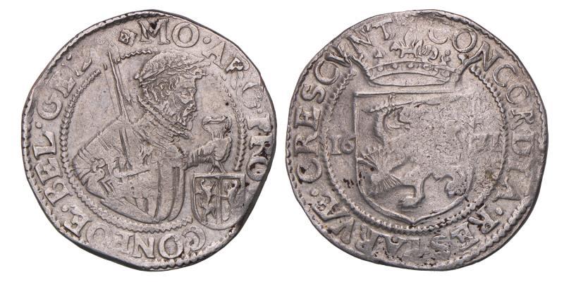 Nederlandse rijksdaalder Gelderland 1621. Fraai +.