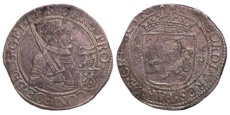 Nederlandse rijksdaalder Gelderland 1623. Zeer Fraai.