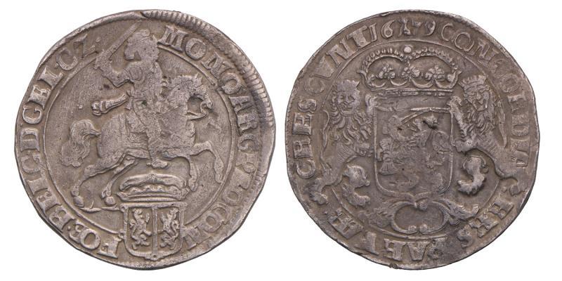 Zilveren dukaat Gelderland 1679. Zeer Fraai +.