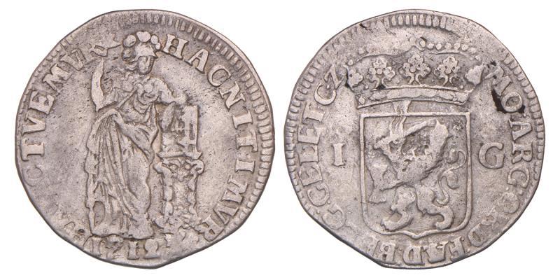 1 gulden Gelderland 1712. Fraai +.