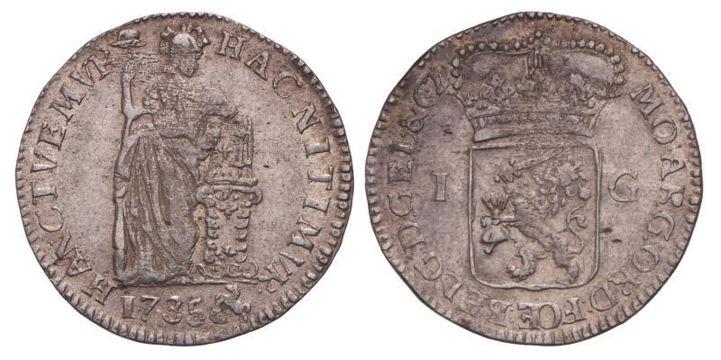 1 gulden Gelderland 1735. Zeer Fraai.
