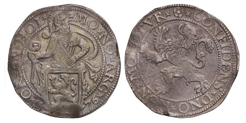 Leeuwendaalder Holland 1576. Zeer Fraai.