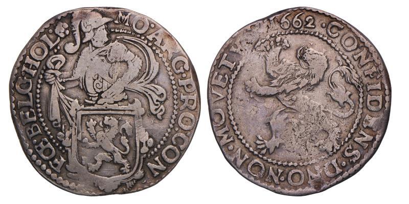 Leeuwendaalder Holland 1662. Zeer Fraai.