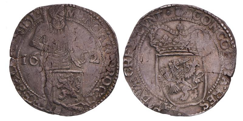 Zilveren dukaat Holland 1662. Fraai / Zeer Fraai.