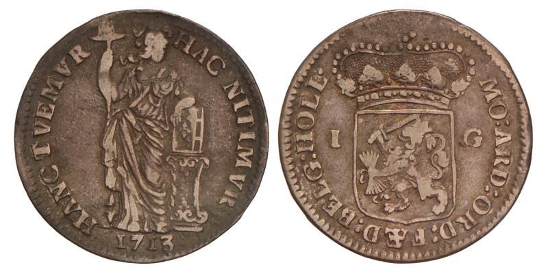 1 gulden Holland 1713. Fraai -.