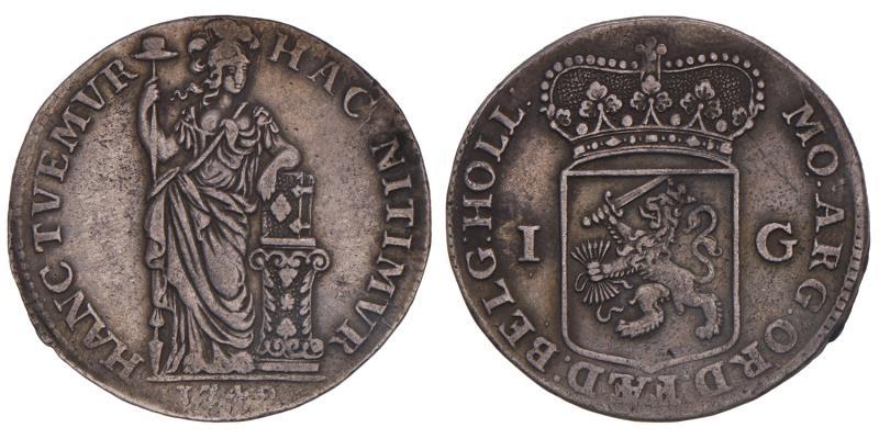 1 gulden Holland 1749. Zeer Fraai.