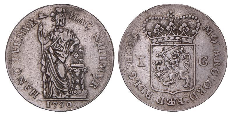 1 gulden Holland 1790. Zeer Fraai +.