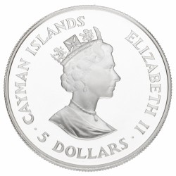 Cayman Islands. Elizabeth II. 5 Dollar 'WWF Collection'. 1987.