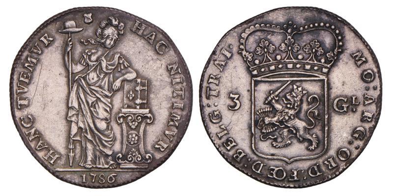 3 gulden Utrecht 1786. FDC.