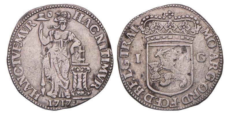 1 gulden Utrecht 1717. Fraai / Zeer Fraai.