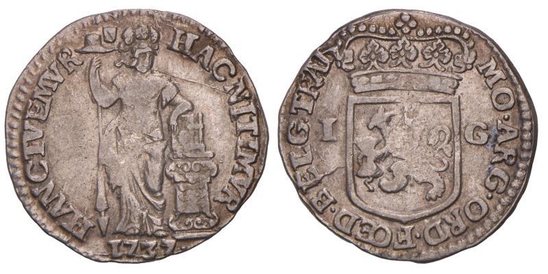1 gulden Utrecht 1737. Fraai +.