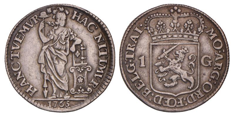1 gulden Utrecht 1765. Zeer Fraai / Prachtig.